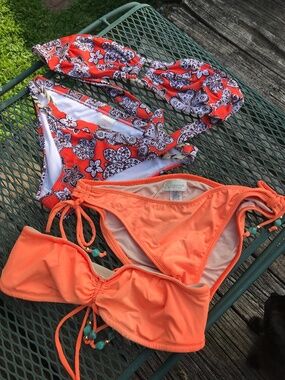 Shoshanna and Xilaration Bandeau bikinis L and M